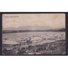 USHUAIA TIERRA DEL FUEGO ANTIGUA TARJETA POSTAL VISTA PARCIAL DE LA CIUDAD